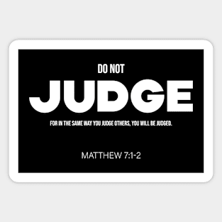 Bible Scripture Matthew 7:1-2 Quote White Magnet